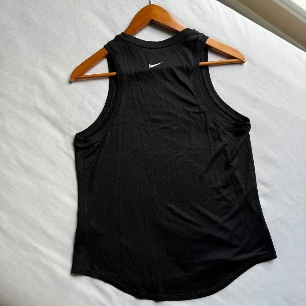 Nike Womens Dri-FIT Graphic Training Tank Top Black Red Size M
